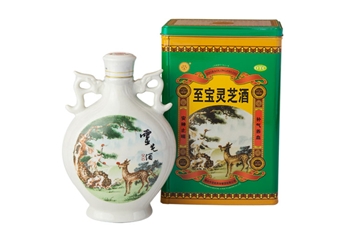 至宝灵芝酒铁盒